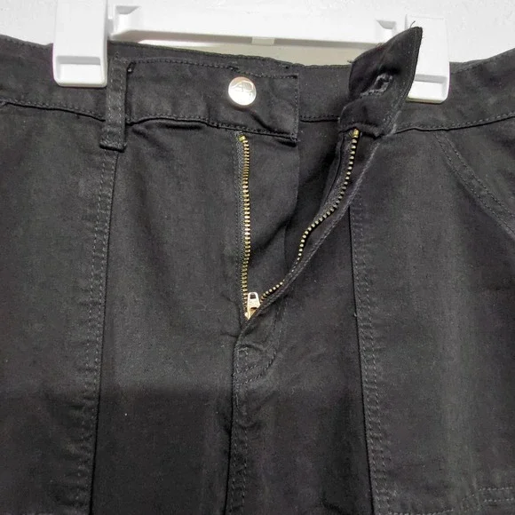 Barrel Cargo Pants Black Jeans Womens Size MEDIUM 28x26 Pockets - Picture 7 of 12